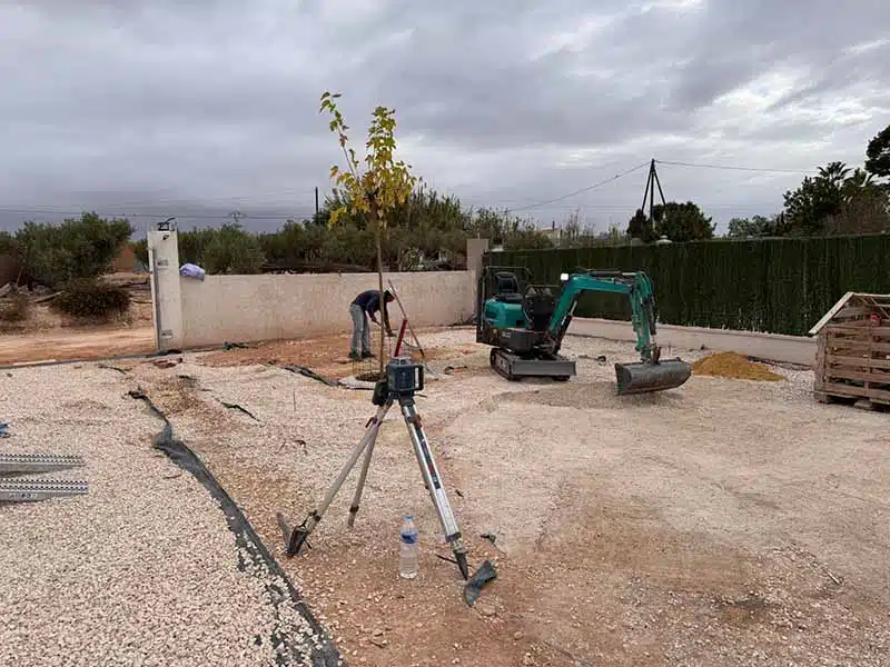 preparación del terreno pavimentación
